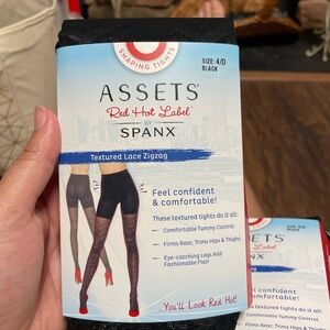 Assets Red Hot Label By Spanx Shaping Tights Textured Zig Zag Size 4 D